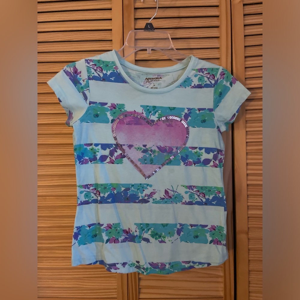 Arizona blue t-shirt size L 14 girls